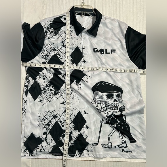 PAGYMO SWING SWEAR LOOK FOR BALL REPEAT GEOMETRIC SKULL GOLF SHIRT MENS XXL 2XL - Picture 5 of 5
